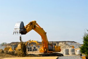 Construction site machines