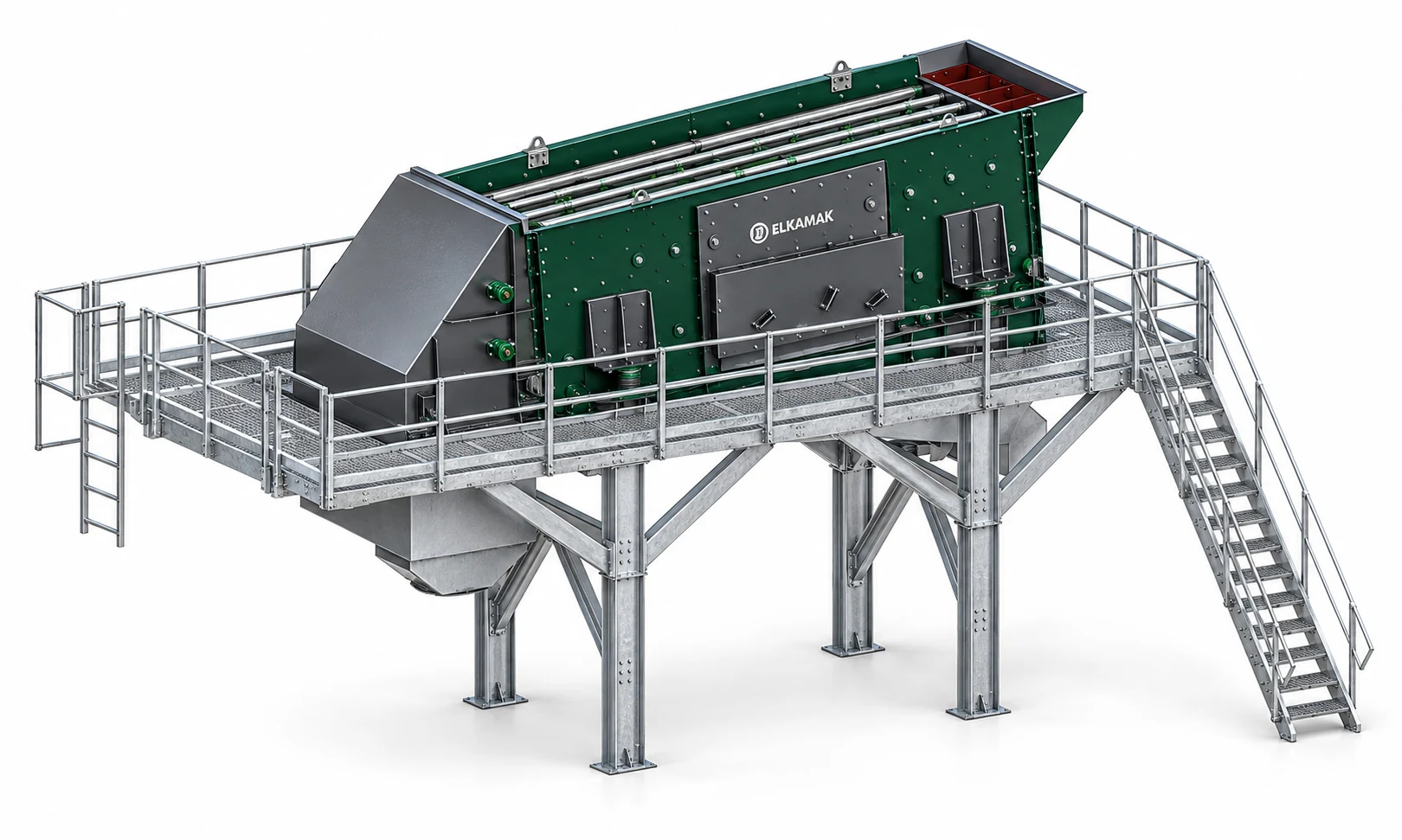 Ciur orizontal TITANFLOW 500 — 4 etaje, 45 kW